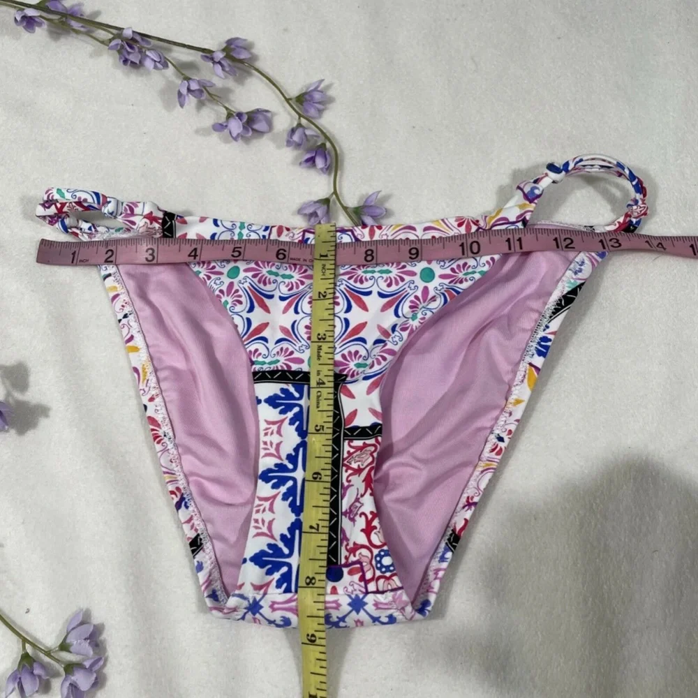 NEW Nanette Lepore‎ [ 4 US ] Lauren Bikini Bottom in Turkish tile